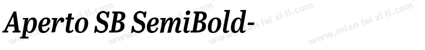 Aperto SB SemiBold字体转换